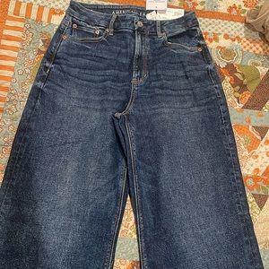 AE curvy super high rise wide leg baggy jean